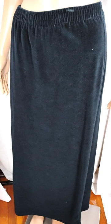 Erika & Co Dresses & Skirts - Black Velour Maxi Skirt Elastic Waist Goth Boho Romantic